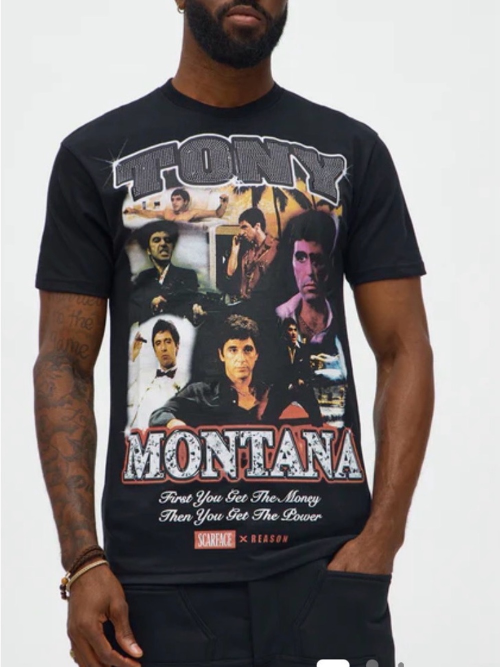 Scarface Tony Montana black tee size large